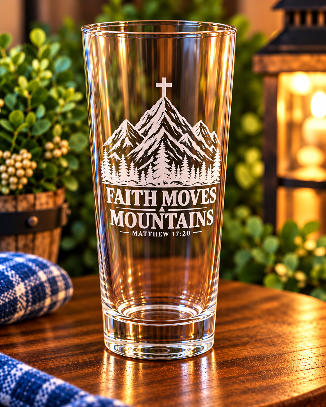 Scripture Highball Glass Set – Engraved Bible Verse Glasses